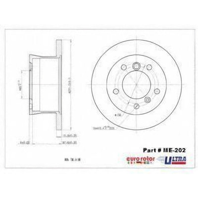 Rear Premium Rotor by EUROROTOR - ME202