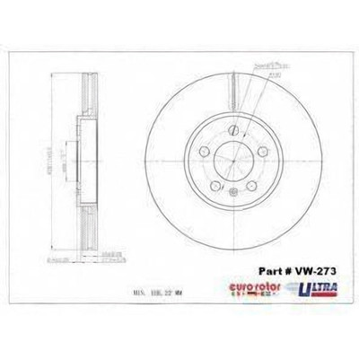 EUROROTOR - VW273 - Front Premium Rotor by EUROROTOR - VW273