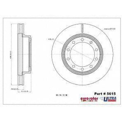 Rear Premium Rotor by EUROROTOR - 5615