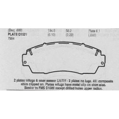 EUROROTOR - F1D1521H - Front Semi Metallic Pads