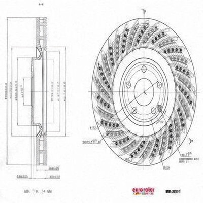EUROROTOR - ME2051 - Front Premium Rotor by EUROROTOR - ME2051