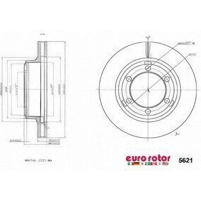 EUROROTOR - 5621 - Rear Premium Rotor by EUROROTOR - 5621