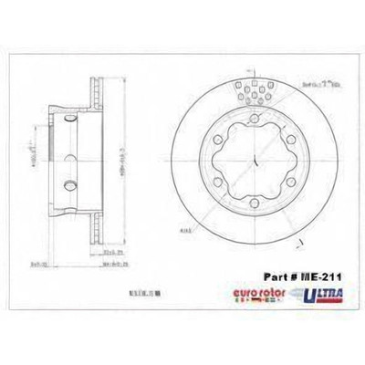 Rear Premium Rotor by EUROROTOR - ME211
