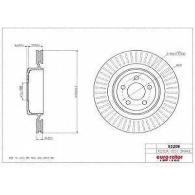 Rear Premium Rotor by EUROROTOR - 53209