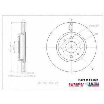EUROROTOR - FI901 - Front Premium Rotor by EUROROTOR - FI901