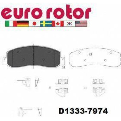 Front Semi Metallic Pads by EUROROTOR - F1D1333H