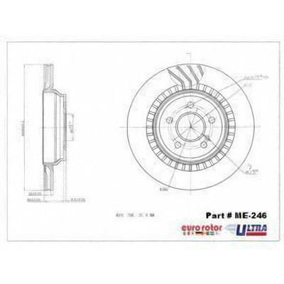 Rear Premium Rotor by EUROROTOR - ME246