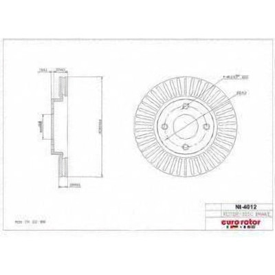 EUROROTOR - NI4012 - Front Premium Rotor by EUROROTOR - NI4012