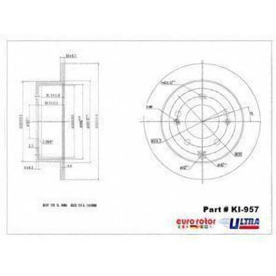 EUROROTOR - KI957 - Rear Premium Rotor