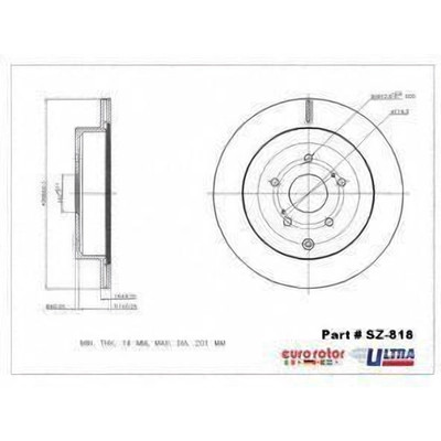 EUROROTOR - SZ818 - Rear Premium Rotor by EUROROTOR - SZ818