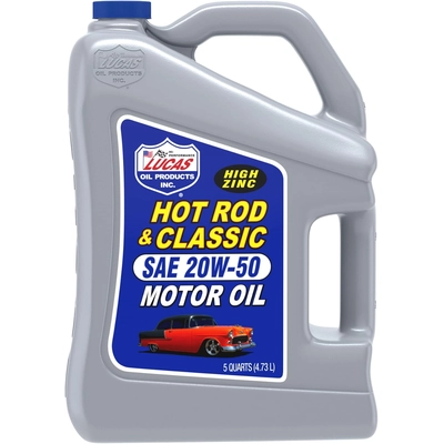 Lucas Oil - 10684 - Hot Rod & Classic Car Motor Oil - SAE 20W-50 - 5 Quart
