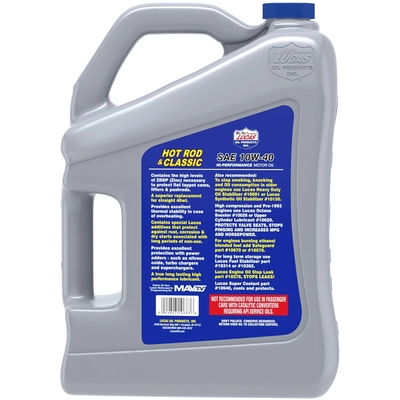Lucas Oil - 10683 - Lucas Oil - 10683 - Hot Rod & Classic Car Motor Oil - SAE 10W-40 - 5 Quart