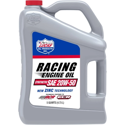 Lucas Oil - 10616 - Racing Only Motor Oil - Synthetic SAE 20W-50 - 5 Quart