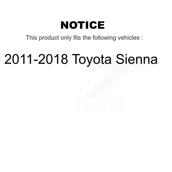[Rear] Parking Brake Hardware Kit 13-H17472 For 2011-2018 Toyota Sienna - Image 2