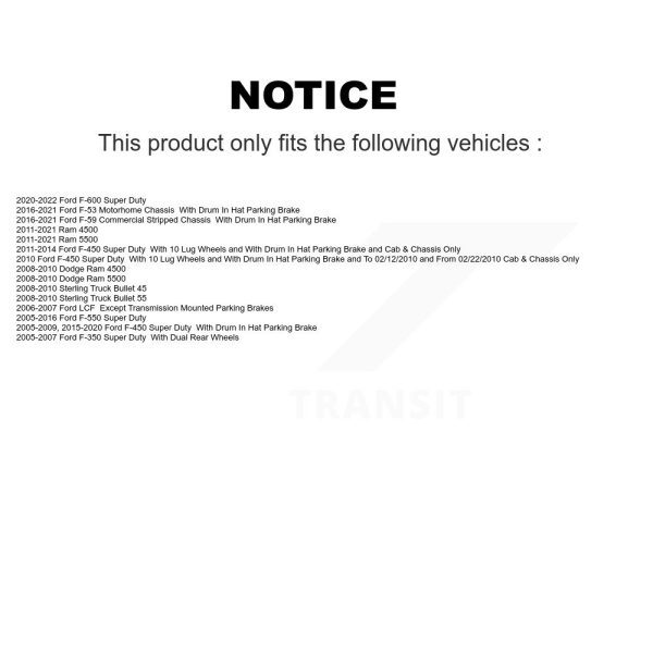 [Rear] Parking Brake Hardware Kit 13-H7337 For Ford F-350 Super Duty F-450 F-550 - Image 2