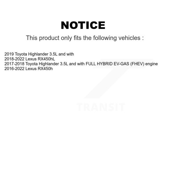 Air Filter 57-WA10716 For Toyota Highlander Lexus RX450h RX450hL - Image 2