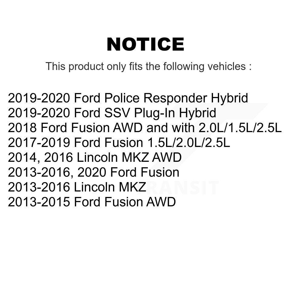 Wheel Bearing Hub Assembly 70-512498 For Ford Fusion Lincoln MKZ Police SSV - Image 2