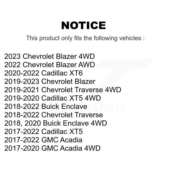Wheel Bearing Hub Assembly 70-512593 For Cadillac XT5 Chevrolet Traverse GMC - Image 2