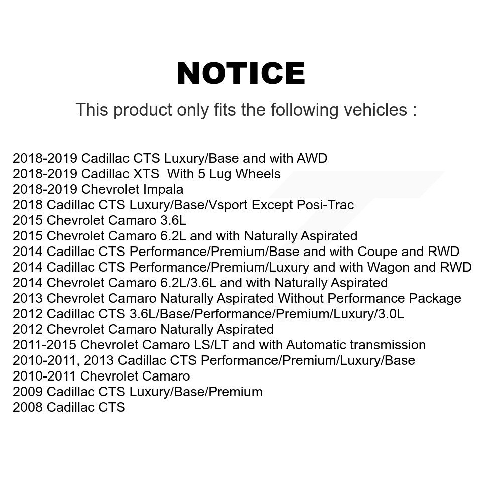 Wheel Bearing Hub Assembly 70-513282 For Chevrolet Camaro Cadillac CTS Impala - Image 2