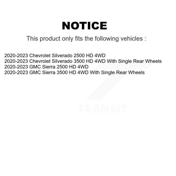 [Front] Wheel Bearing Hub Assembly 70-KH1000 For GMC Chevrolet Silverado 2500 HD - Image 2