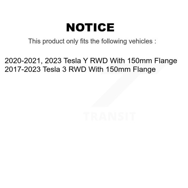 [Front] Wheel Bearing Hub Assembly 70-KH9202 For Tesla 3 Y With 150mm Flange RWD - Image 2