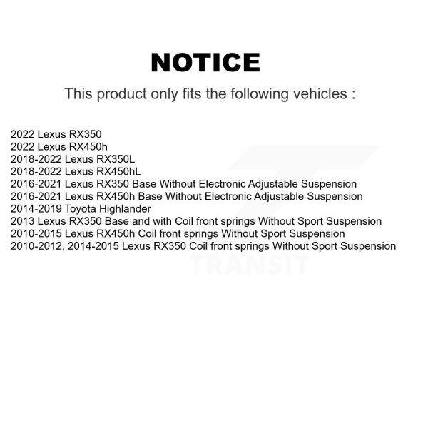[Rear] Shock Absorber 78-37361 For Lexus RX350 Toyota Highlander RX450h RX350L - Image 2