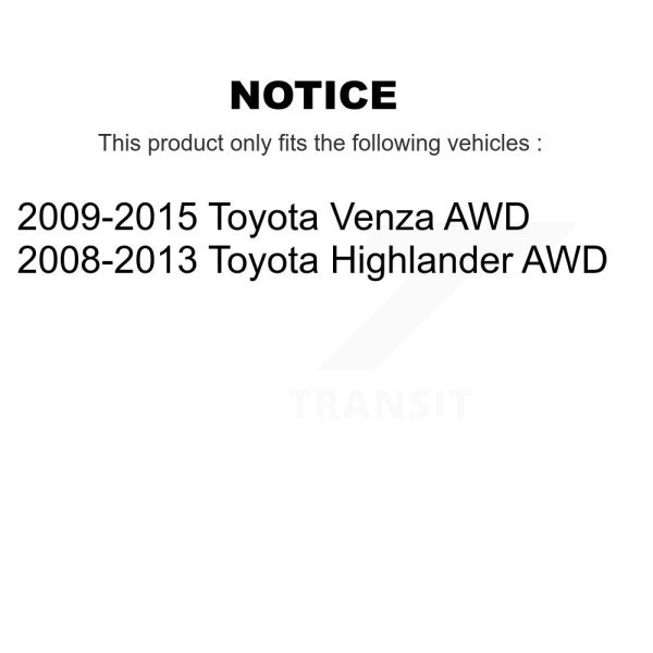 [Rear Right] Suspension Strut 78-72489 For Toyota Venza Highlander AWD - Image 2