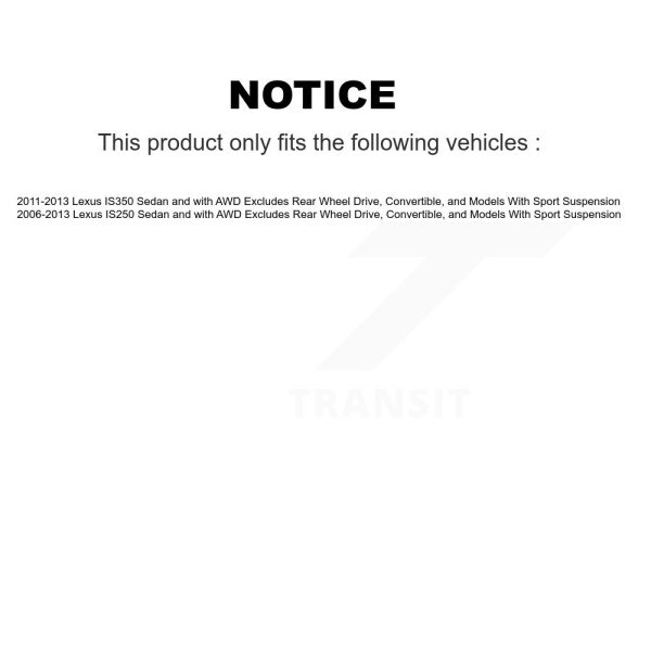 [Rear] Suspension Strut Coil Spring Assembly 78A-15210 For Lexus IS250 IS350 - Image 2