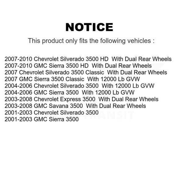 [Rear] Disc Brake Rotor 8-56992 For Chevrolet GMC Express 3500 Sierra Silverado - Image 2