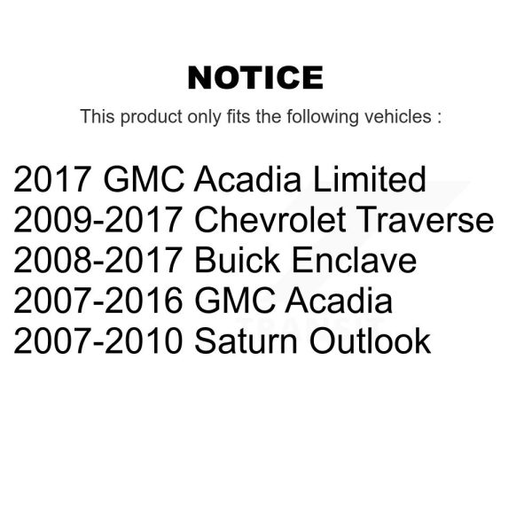 [Front] Disc Brake Rotor 8-580560 For GMC Acadia Buick Enclave Chevrolet Saturn - Image 2