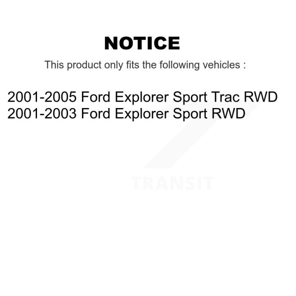 [Front] Disc Brake Rotor Hub Assembly 8-680021 For Ford Explorer Sport Trac RWD - Image 2