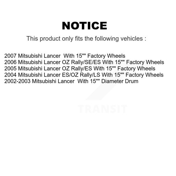 [Rear] Brake Drum 8-9738 For Mitsubishi Lancer - Image 2