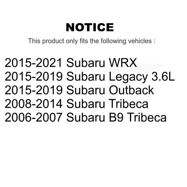 [Front] Disc Brake Rotor 8-980377 For Subaru Outback WRX Legacy Tribeca B9 - Image 2