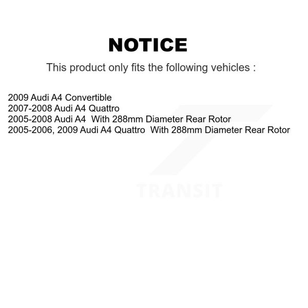 [Rear] Disc Brake Rotor 8-980468 For Audi A4 Quattro - Image 2