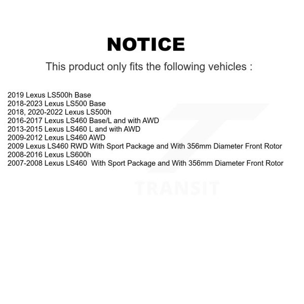 [Front Left] Disc Brake Rotor 8-980564 For Lexus LS460 LS500 LS600h LS500h - Image 2