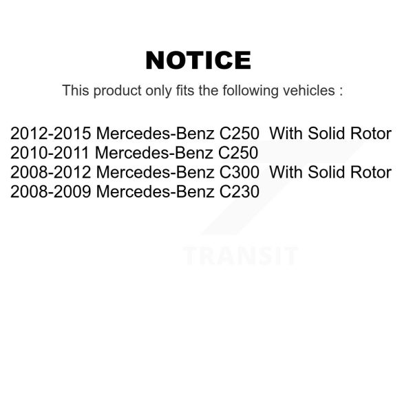 [Rear] Disc Brake Rotor 8-980729 For Mercedes-Benz C300 C250 C230 - Image 2