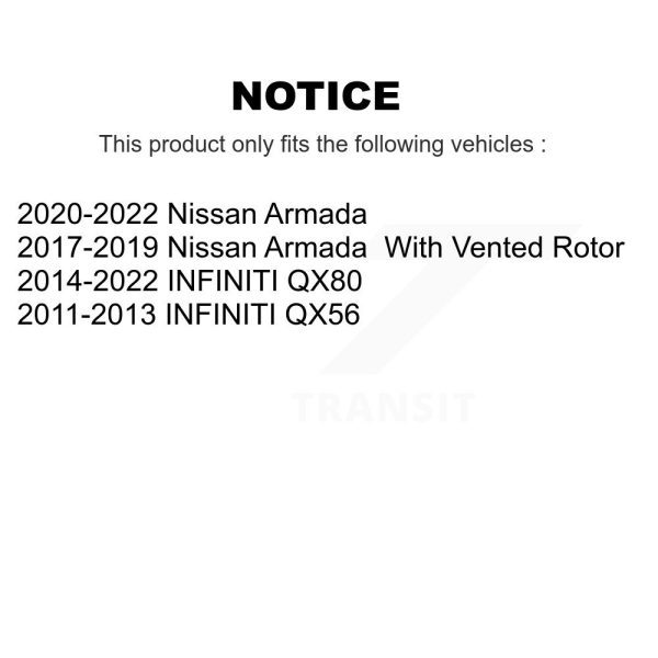 [Rear] Disc Brake Rotor 8-980866 For INFINITI QX80 Nissan Armada QX56 - Image 2