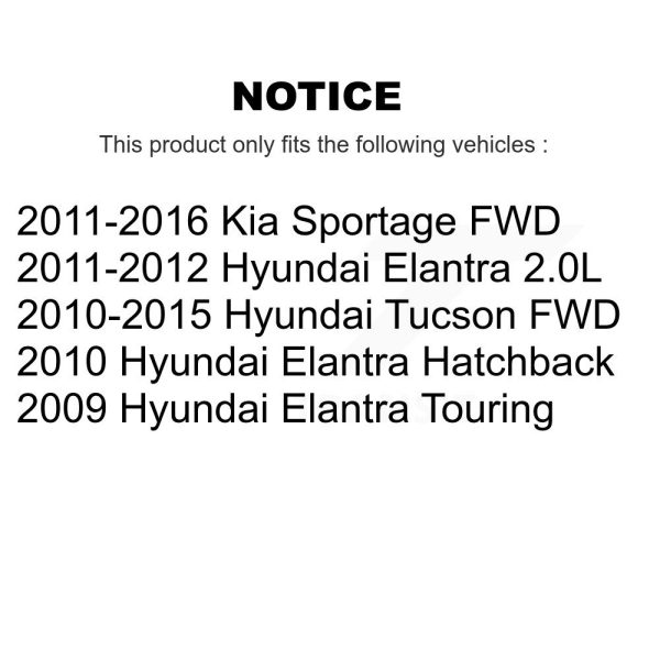 [Rear] Disc Brake Rotor 8-980896 For Hyundai Elantra Tucson Kia Sportage - Image 2