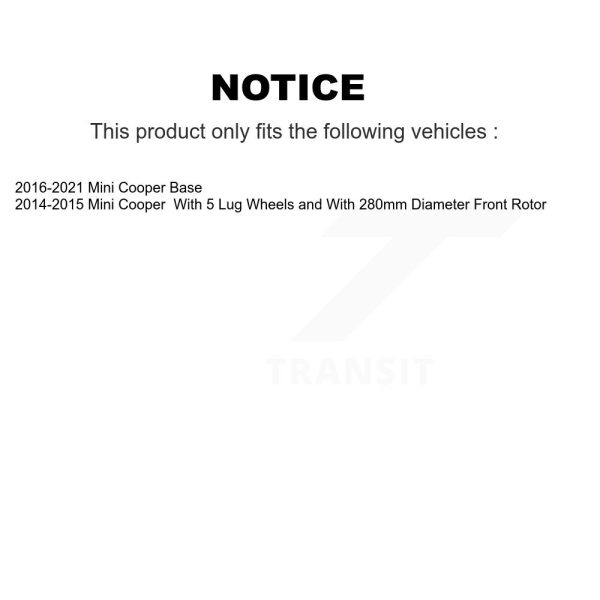 [Front] Disc Brake Rotor 8-982067 For Mini Cooper - Image 2