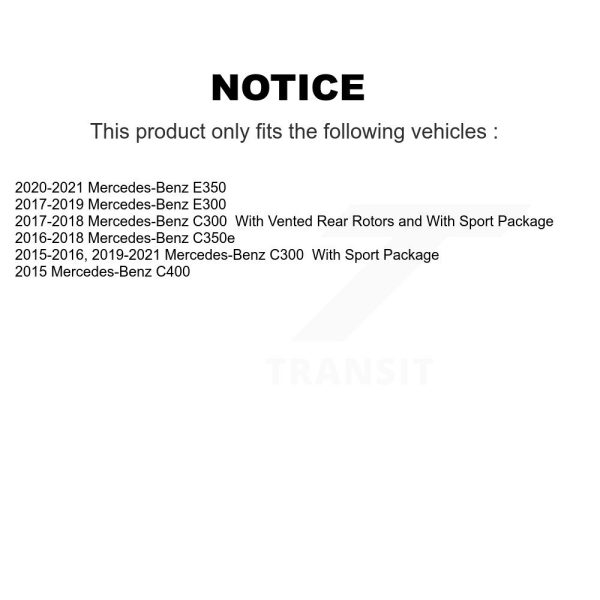 [Rear] Disc Brake Rotor 8-TQ8329 For Mercedes-Benz C300 E300 C400 E350 C350e - Image 2