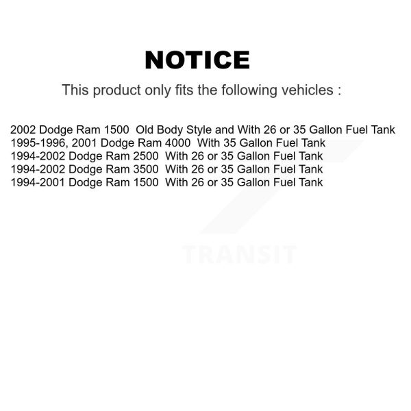 Fuel Tank Strap AGY-01110187 For Dodge Ram 2500 1500 3500 4000 - Image 2