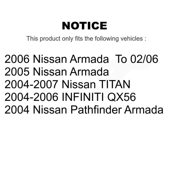 [Front] Ceramic Disc Brake Pads CMX-D1015 For Nissan TITAN INFINITI QX56 Armada - Image 2