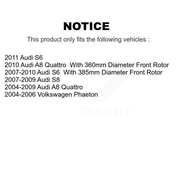 [Front] Ceramic Disc Brake Pads CMX-D1024 For Audi A8 Quattro S6 S8 Volkswagen - Image 2