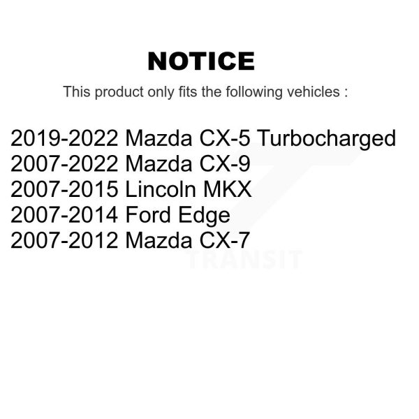 [Front] Ceramic Disc Brake Pads CMX-D1258 For Mazda CX-5 Ford Edge CX-9 Lincoln - Image 2