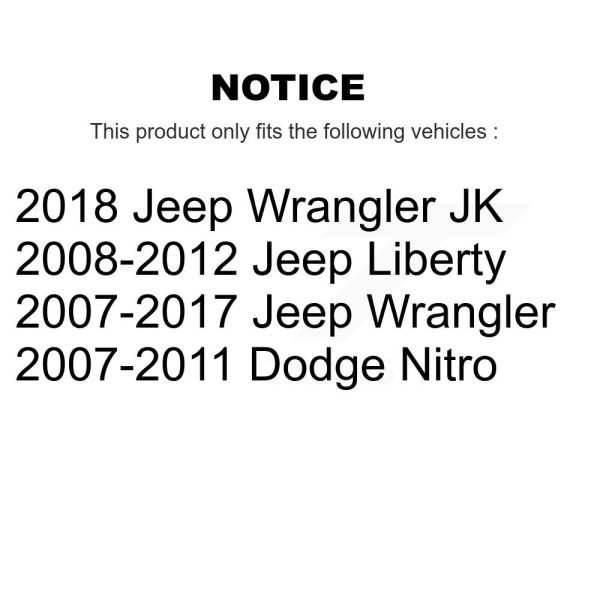 [Rear] Ceramic Disc Brake Pads CMX-D1274 For Jeep Wrangler Liberty Dodge Nitro - Image 2