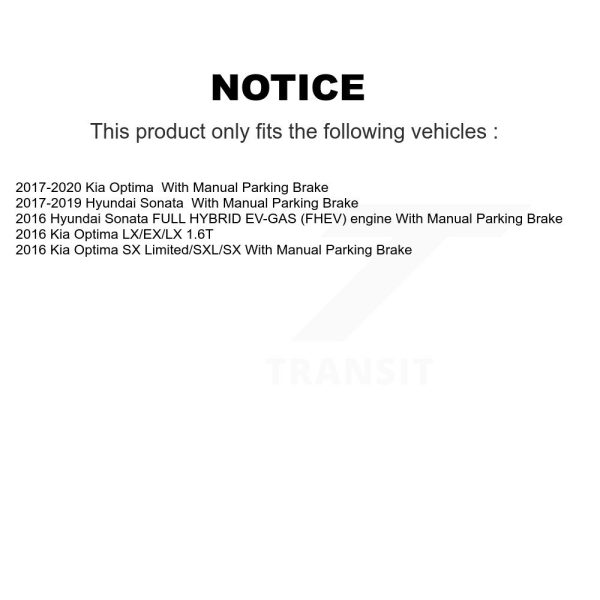 [Rear] Ceramic Disc Brake Pads CMX-D1829 For Hyundai Sonata Kia Optima - Image 2