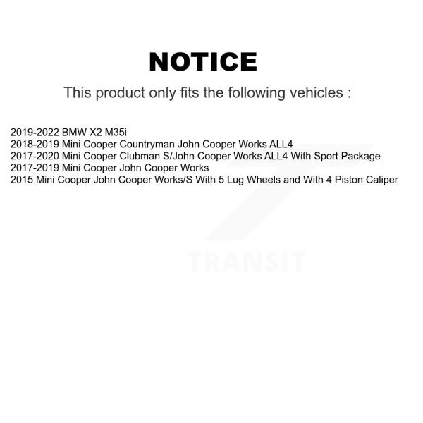 [Front] Ceramic Disc Brake Pads CMX-D1875 For Mini Cooper Countryman Clubman BMW - Image 2