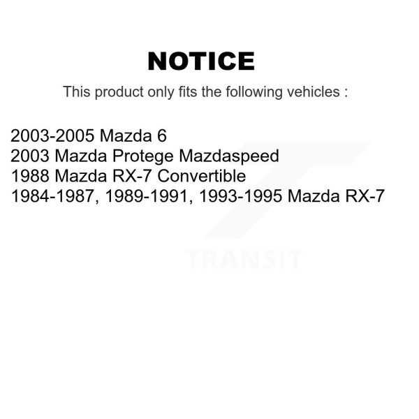 [Rear] Ceramic Disc Brake Pads CMX-D482 For Mazda 6 RX-7 Protege - Image 2