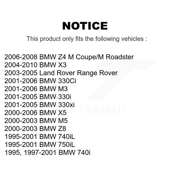 [Rear] Ceramic Disc Brake Pads CMX-D683 For BMW X3 X5 330Ci Z4 M3 330i 330xi M5 - Image 2
