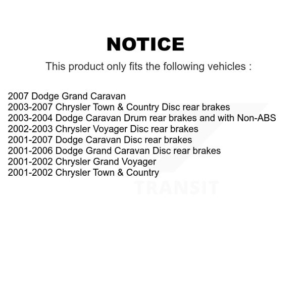 [Front] Ceramic Disc Brake Pads CMX-D857 For Dodge Grand Caravan Chrysler Town & - Image 2